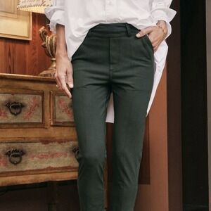 Frank & Eileen Murphy Billion Dollar Pants Pull On Green Cropped Size Large